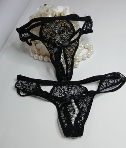 شورت لامبادا فاق مروارید دار